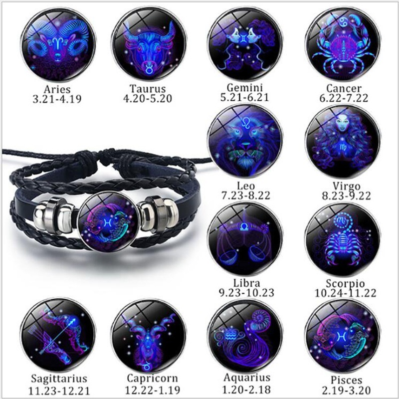 Zodiac Constellation Bracelet Braided Design Bracelet For Men Women Kids - Image 8